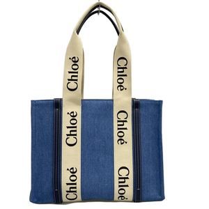 Woody Medium Tote Bag Tote Bag Denim